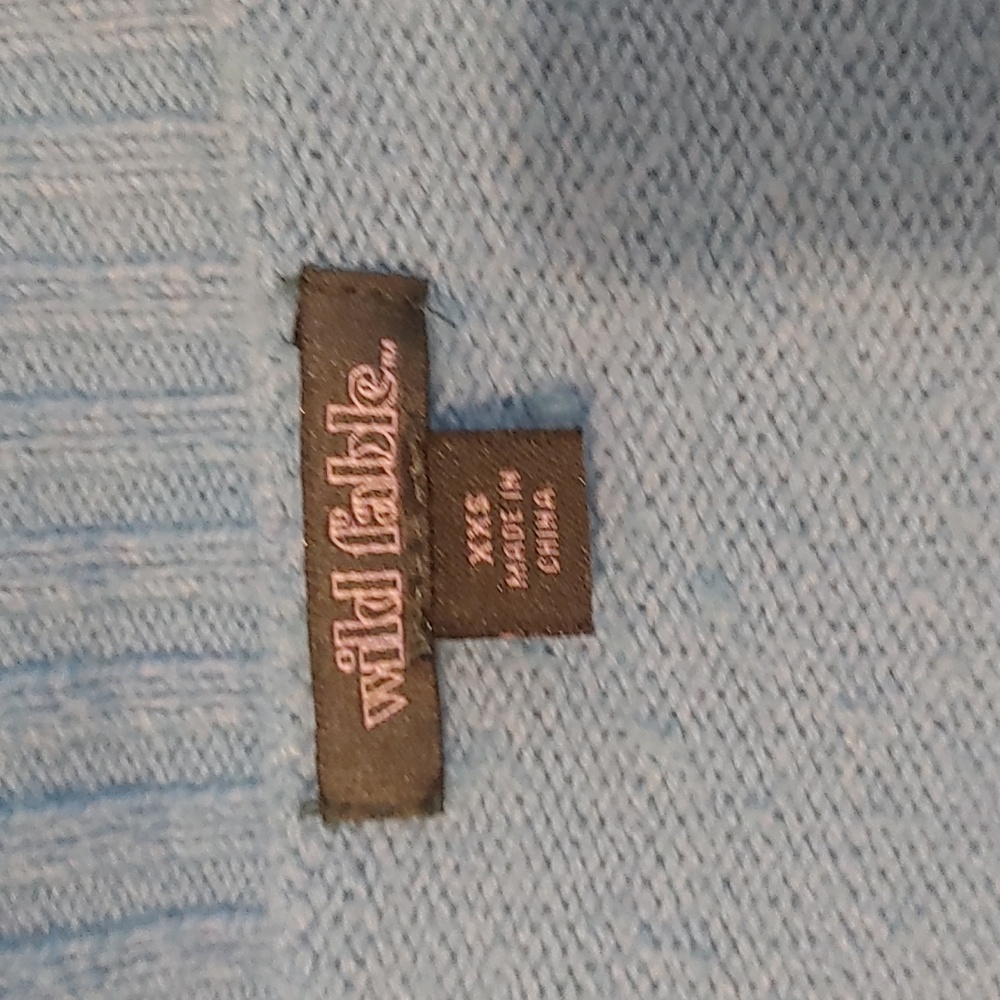 Wild Fable Cropped Knit Cardigan Sz XXS Light Blue Button-Up Oversized Y2K - Picture 3 of 6